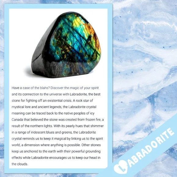 Large Labradorite Sterling Silver Ring, Size 9 NWOT (Brilliant Blue flash)